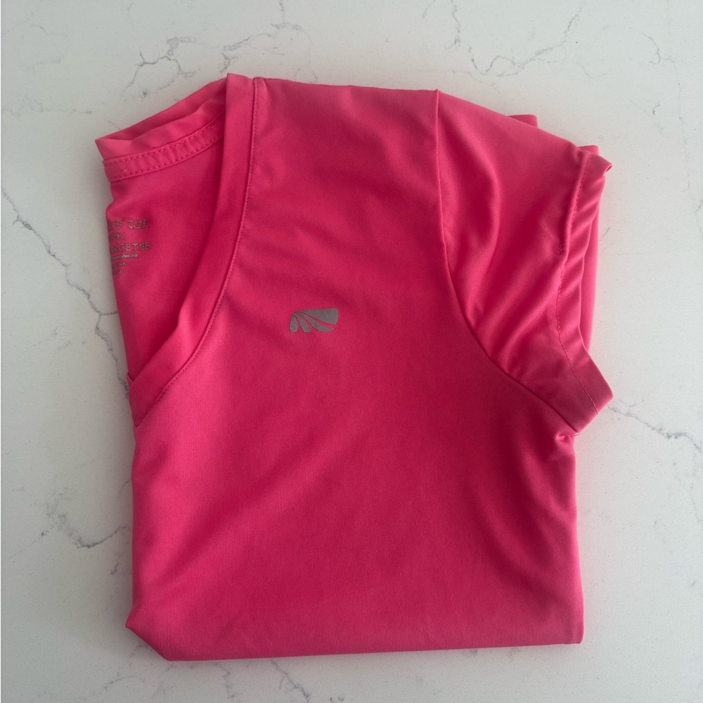 Bright Pink Performance Wick VNeck Tee